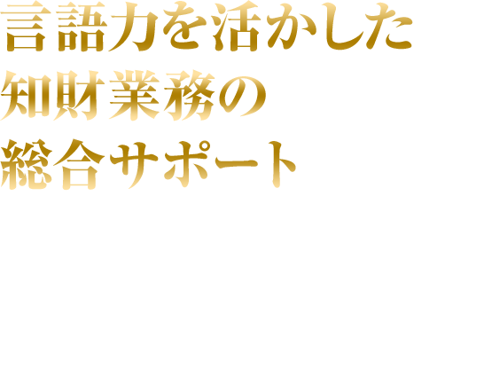 言語力を活かした知財業務の総合サポート